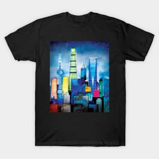 A Vaporwave Future Chinese city - A Cyberpunk Neon Wonderlust T-Shirt